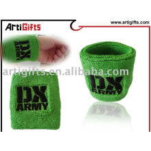 AG Green cotton fabric wristband and sweatband